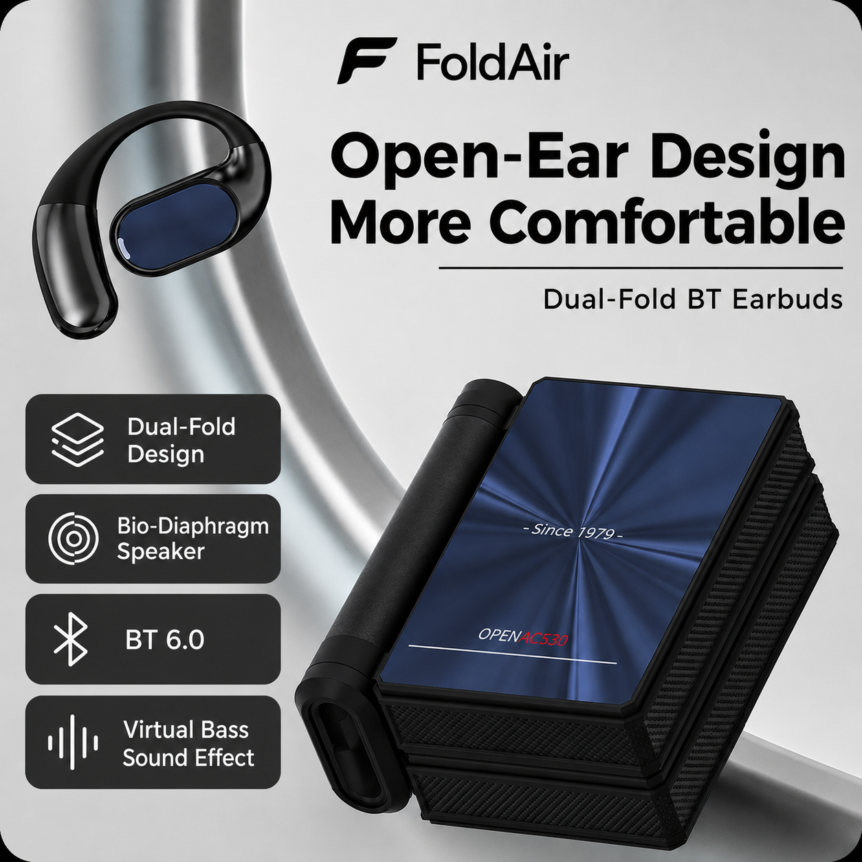 FoldAir open-ear earbuds